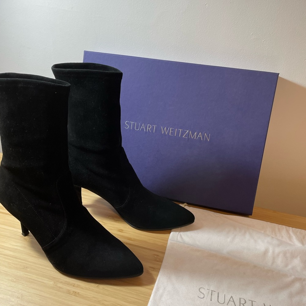Stuart Weitzman suede black boot